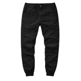 Herren Cargo-Hose mit elastischem Beinabschluss – Schwarz