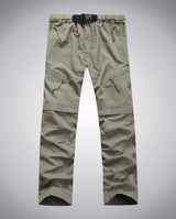 Herren Cargohose mit Reißverschlusstaschen und verstellbarem Bund – Khaki