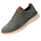 Herren-Freizeitschuhe aus Strick mit profilierter Sohle und Schnürung – Grün