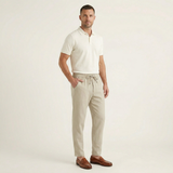 Herren Hose mit elastischem Bund und Kordelzug – Beige