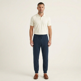 Herren Hose mit elastischem Bund und Kordelzug – Dunkelblau