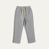 Herren Hose mit elastischem Bund und Kordelzug sowie geradem Bein – Grau