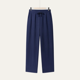 Herren-Hose mit geradem Bein und Kordelzug – Marineblau