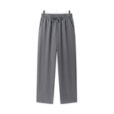 Herren-Hose mit geradem Bein und Kordelzug – Grau