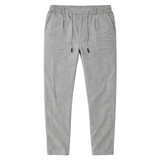 Herren Hose mit geradem Bein und Kordelzugbund – Grau