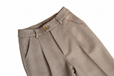 Herren Hose mit hoher Taille und Falten – Beige