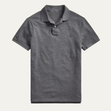 Herren Kurzarm Poloshirt mit Knopfleiste und Kragen – Grau