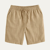 Herren Shorts mit elastischem Bund und Kordelzug – Sandfarben