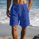 Herren Shorts mit elastischem Bund und Kordelzug – Royalblau