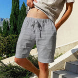 Herren Shorts mit Kordelzugbund und Seitentaschen – Grau