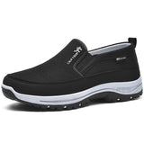Herren Slipper mit Mesh-Oberfläche und Panelstruktur – Schwarz