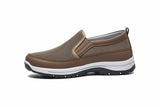 Herren Slipper mit Mesh-Oberfläche und Panelstruktur – Braun