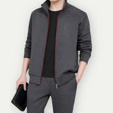 Herren Strickjacke & Hose im modischen Set - Maik – Dunkelgrau