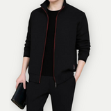 Herren Strickjacke & Hose im modischen Set - Maik – Schwarz