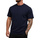 Herren-T-Shirt mit Rundhalsausschnitt und kurzen Ärmeln – Marine