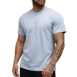 Herren-T-Shirt mit Rundhalsausschnitt und kurzen Ärmeln – Blau