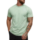 Herren-T-Shirt mit Rundhalsausschnitt und kurzen Ärmeln – Minzgrün