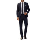 Herren Zweiteiler Anzug mit Sakko und Hose – Blau