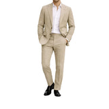 Herren Zweiteiliger Anzug mit Sakko und Hose – Beige