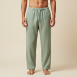 Herrenhose mit Kordelzug und geradem Bein – Grün