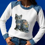 Maya - Weichgriffiges Patchwork-Top – Weiß