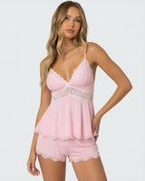 MODA | Midnight Kiss Spitze Set – Zartes Rosa