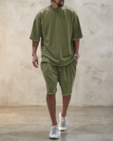 Mason Entspanntes 2-Teiliges Outfit – Olivgrün