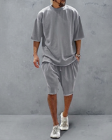 Mason Entspanntes 2-Teiliges Outfit – Hellgrau
