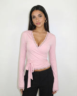 MODA | Spitzen-Wickeloberteil – Pink
