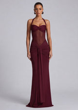 MODA | Siren Sanduhrkleid – Weinrot