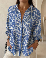Rosalie™ | Floral Garden Top – Blaue Floral