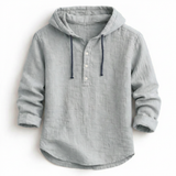Alton - Atmungsaktiver Leinen-Hoodie – Grau