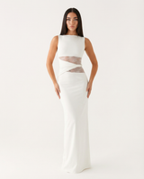 MODA | Spitzenillusion Maxi – Weiß