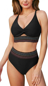 ALINA | Dein eleganter Bauch-Weg-Bikini – Schwarz