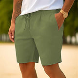 Herren Einstellbar Elastischer Kurze Hosen – Grün