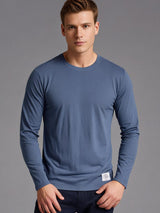 Hugo | Klassisches langärmeliges T-Shirt – Blau