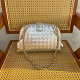 Elegante vegane Leder-Clutch – Stilvolle Abendtasche – Gold