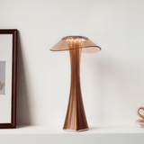 Kristall-LED-Tischlampe – Stilvolles, kabelloses Licht mit Touch-Dimmer & Farbwechsel – Braun