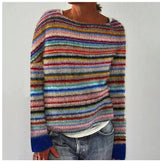 Tanja | Retro-Pullover für die goldene Herbstzeit – Regenbogen