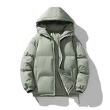 Herren-Pufferjacke mit Kapuze | winterausrichtung – Grün