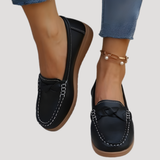 Ilsena | Damen Loafer Flach Slip-on Mokassin – Schwarz