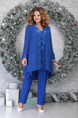 Valdis | Damen Festliches Tunika Set Große Größen – Blau