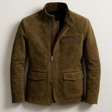 Plamen – Wildleder Jacke Mit Taschen – Braun
