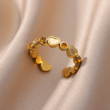 Goldplattierter Herzring mit Zirkonias – Orange