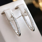 Elegante Zirkonia-Ohrringe in Gold – Silber