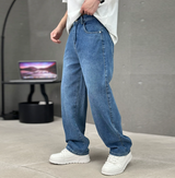 Herren Jeans weite Passform gerader Schnitt – Blau