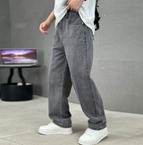 Herren Jeans weite Passform gerader Schnitt – Dunkelgrau