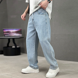Herren Jeans weite Passform gerader Schnitt – Hellblau