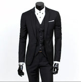 Herren Elegante Hochzeitsgast Anzug | 3-Teilig – Schwarz