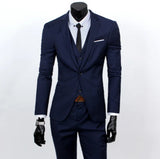 Herren Elegante Hochzeitsgast Anzug | 3-Teilig – Blau 2